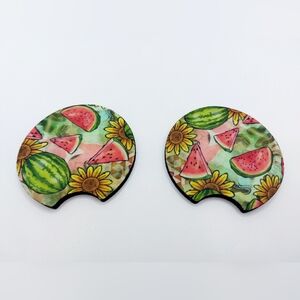 Hand made Watermelon Sun flower Car coasters‎ New